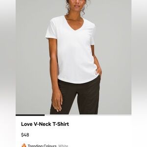 Love V neck size 2. White